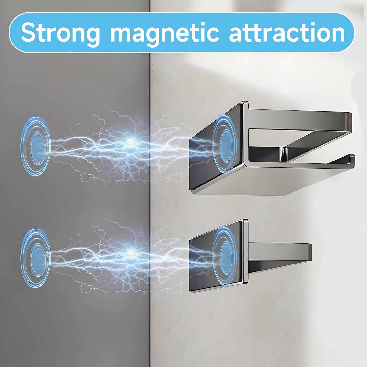 [New]Jaza Keja 2PCS Magnetic Spice Rack Refrigerator Paper Towel Holder Magnetic Shelf Fridge Kitchen Cabinet Organizers Storage Seasoning Organization Mini Shelves
