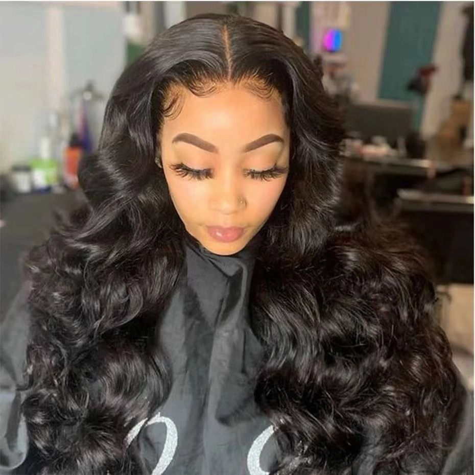 High Density 13x4 HD Lace Front Wigs Human Hair Body Wave Human Hair Wigs Glueless Pre Plucked Bleached Knots Lace Front Wig With Baby Hair Brazilian Hair Wigs For Black Women 24 Inch