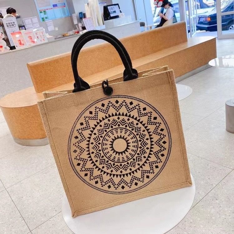 New Arrivals Women Large Capacity Shoulder Tote Bag Women Fashion Students Tote Bag Class Lady Tote Bags  Linen Single