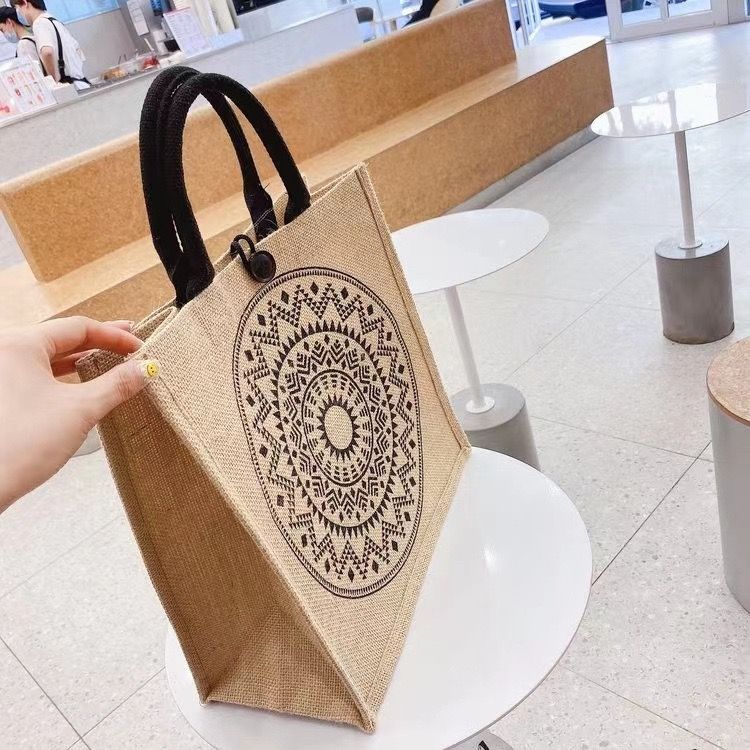 New Arrivals Women Large Capacity Shoulder Tote Bag Women Fashion Students Tote Bag Class Lady Tote Bags  Linen Single