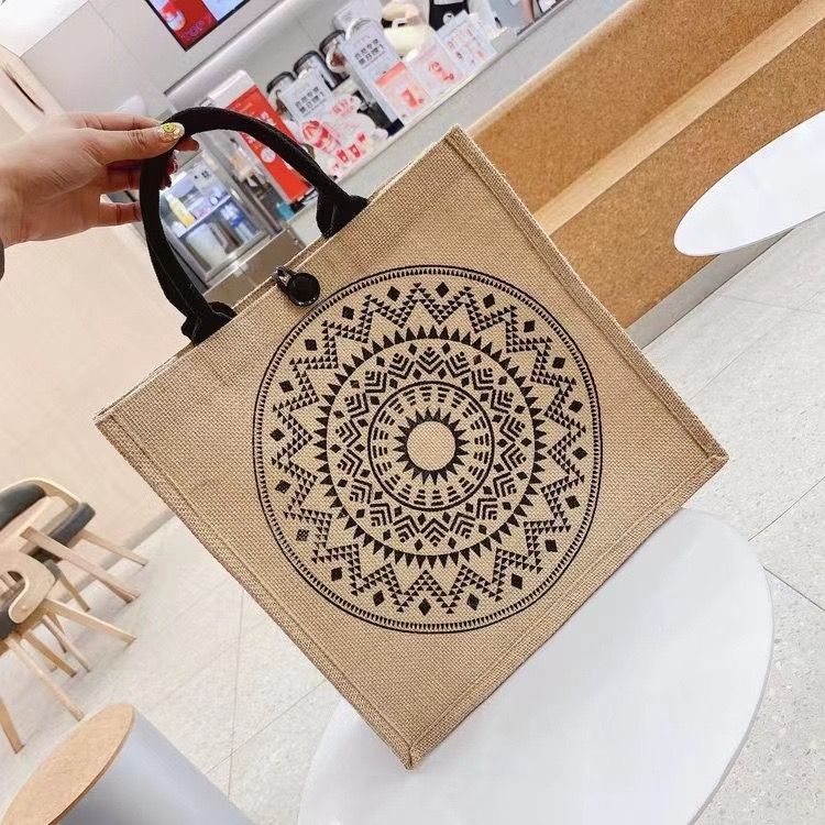 New Arrivals Women Large Capacity Shoulder Tote Bag Women Fashion Students Tote Bag Class Lady Tote Bags  Linen Single