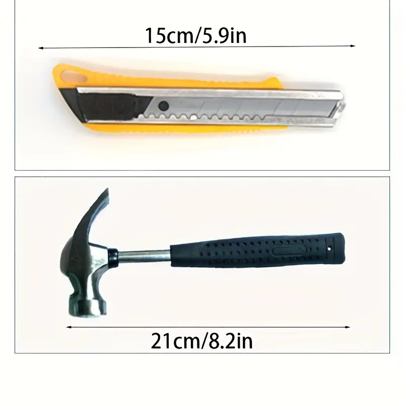 New Arrivals Upgraded 9-piece household hardware tools set gift tool box with hammer hand tools