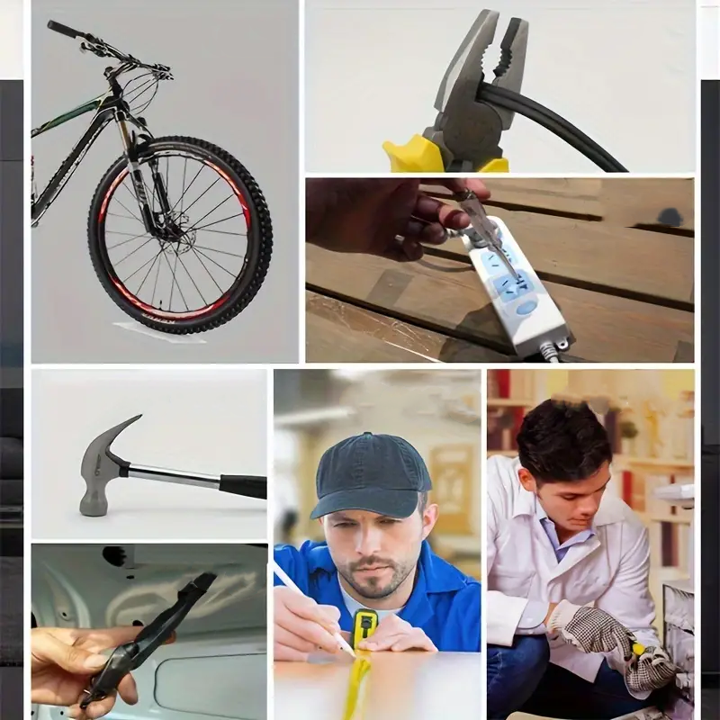 New Arrivals Upgraded 9-piece household hardware tools set gift tool box with hammer hand tools