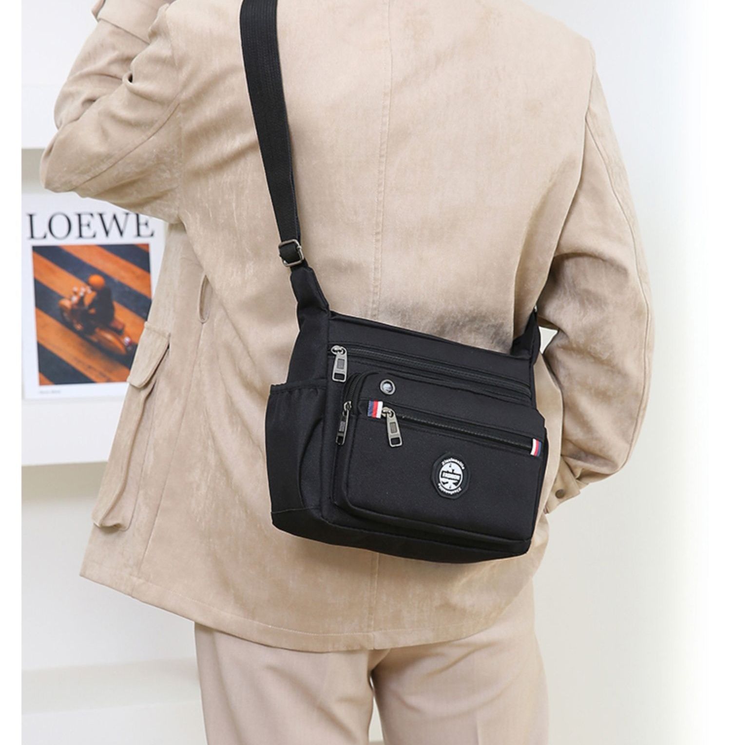 New Large Capacity Men's Shoulder Bag Men's Crossbody Bag Cross-Body Sling Bags