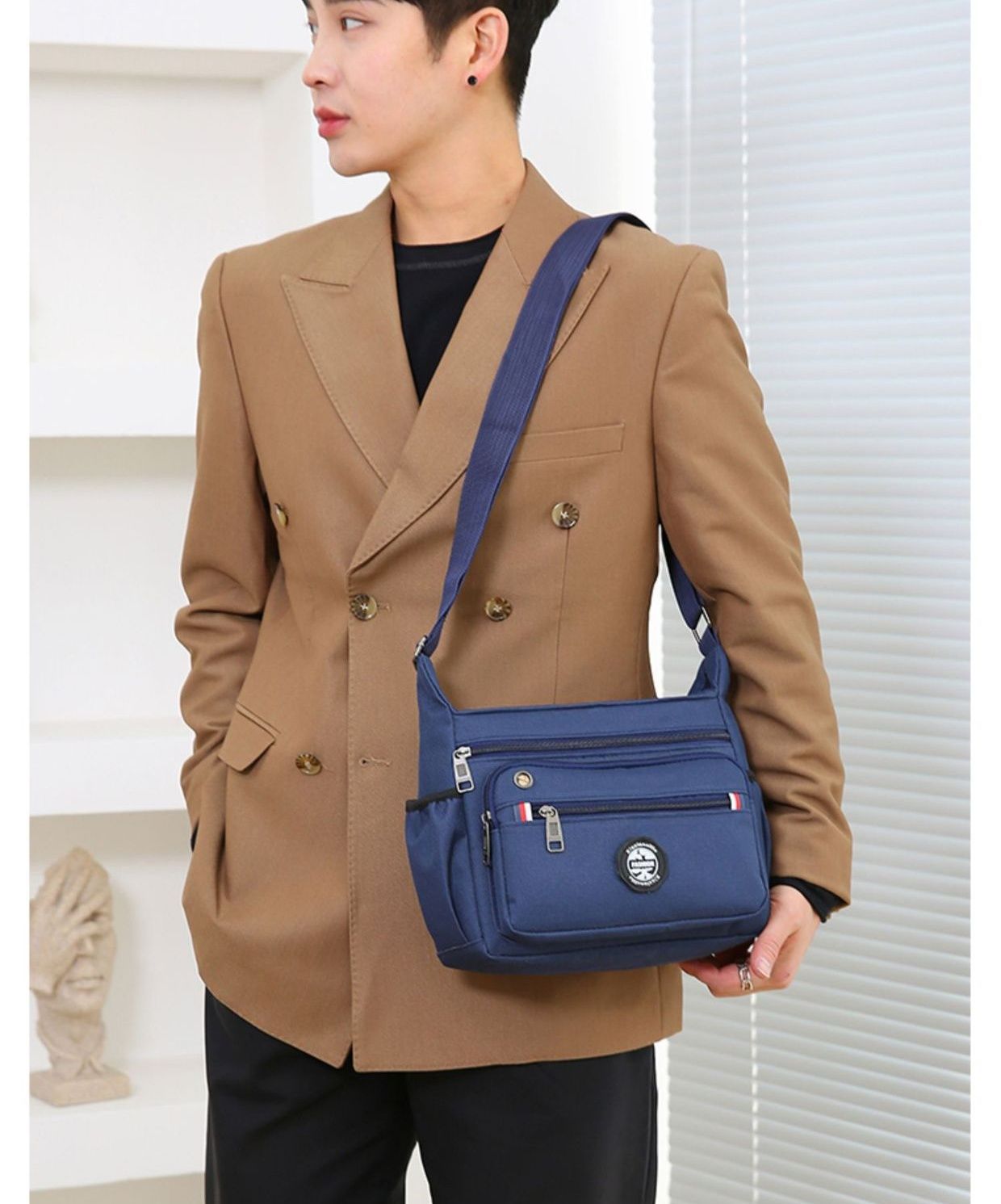 New Large Capacity Men's Shoulder Bag Men's Crossbody Bag Cross-Body Sling Bags