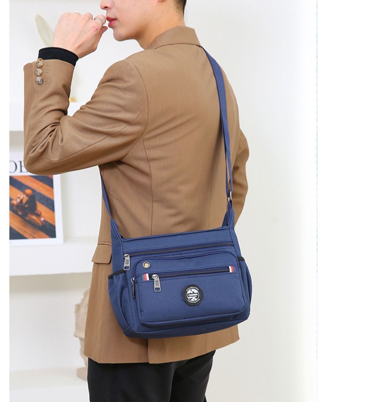 New Large Capacity Men's Shoulder Bag Men's Crossbody Bag Cross-Body Sling Bags