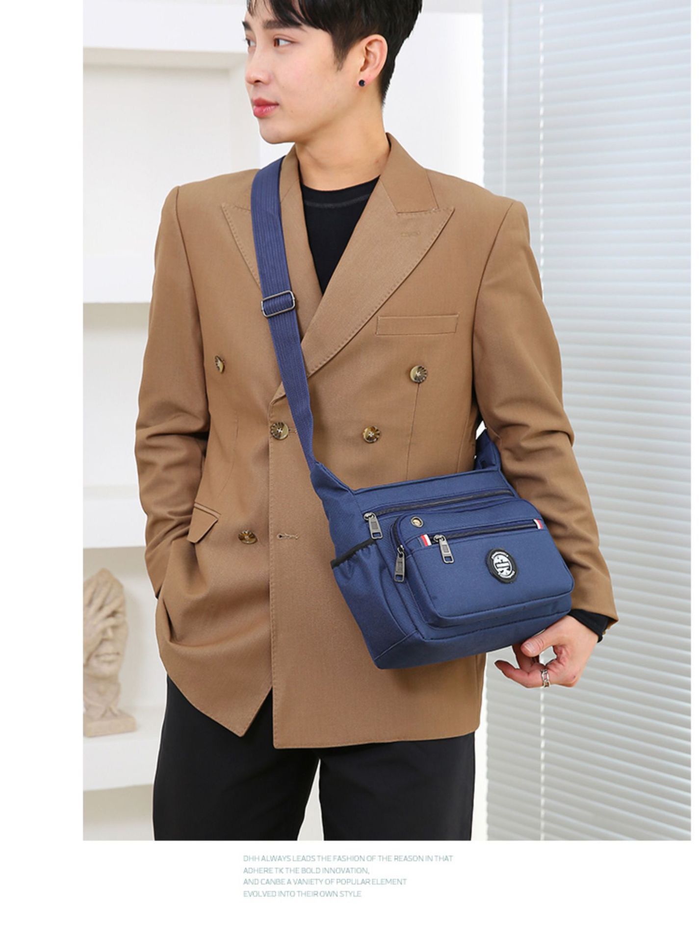 New Large Capacity Men's Shoulder Bag Men's Crossbody Bag Cross-Body Sling Bags