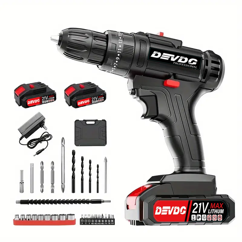 New Arrived 21V Household Electric Drill 28 Piece Set Lmited Time Promotion Can Drill Wood, Metal, Ceramic, Plastic EU Plug Accessories