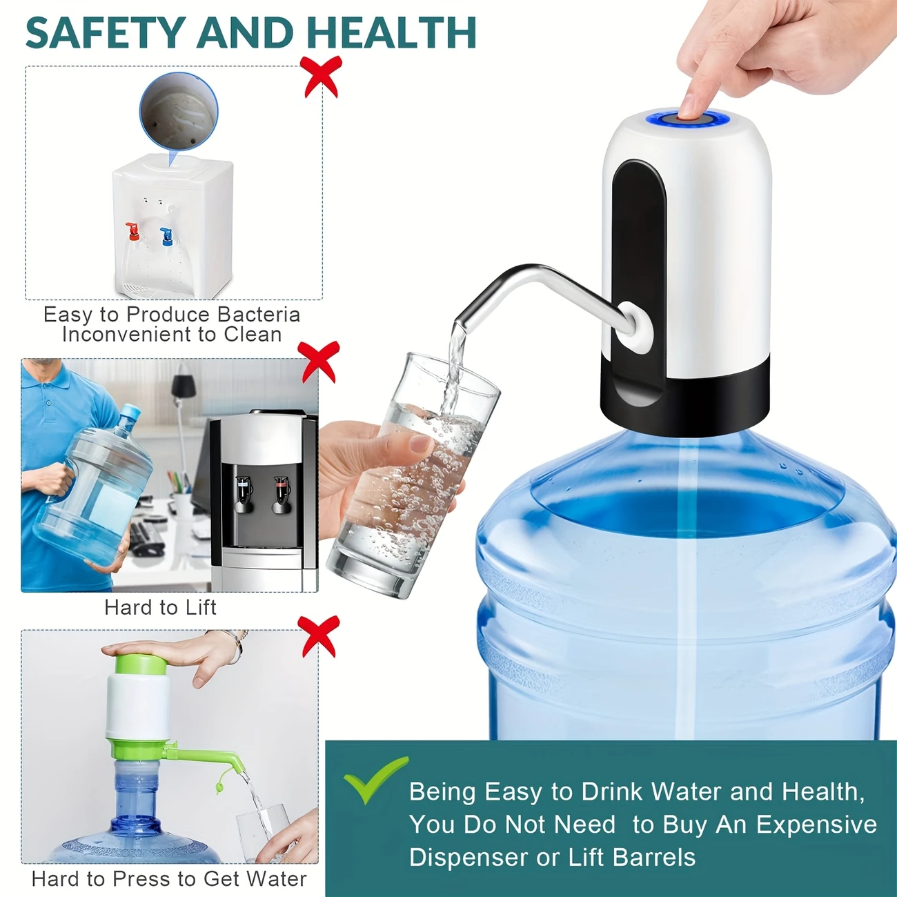 Portable USB Rechargeable Wireless Water Dispenser Electric Water Pump Drinking Water Bottle01