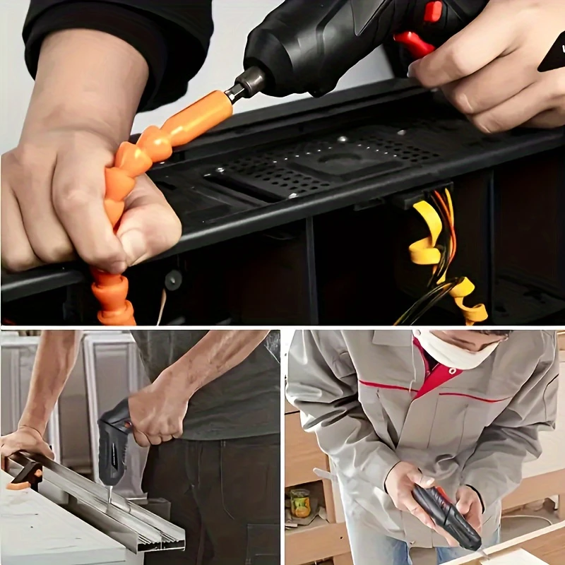 New arrival super power 47 sets of rechargeable wireless electric screwdrivers - multi-functional rotating tools, equipped with LED lights, suitable for household repairs, woodworking and DIY projects