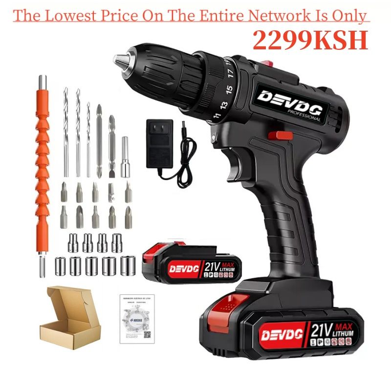 New Arrived 21V Household Electric Drill 28 Piece Set Lmited Time Promotion Can Drill Wood, Metal, Ceramic, Plastic EU Plug Accessories