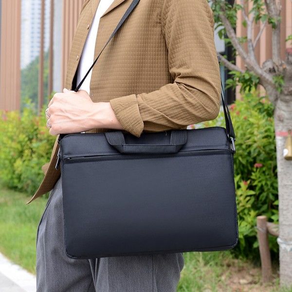 15.6 inches Men's Oxford Cloth Laptop Bag Lightweight Interior Business Crossbody Shoulder Bag Laptop Bags