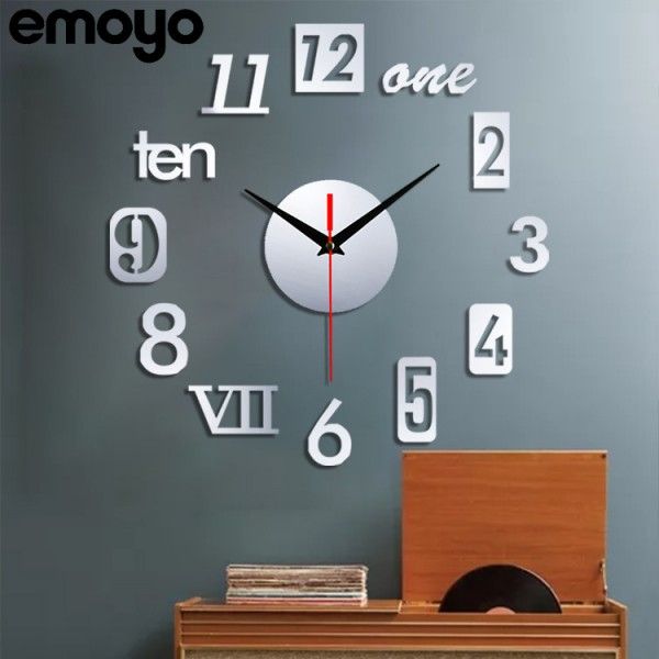 No Punch Creative Wall Clock Diy Living Room Fashion Home Art Modern Simple Clock Wall Clocks