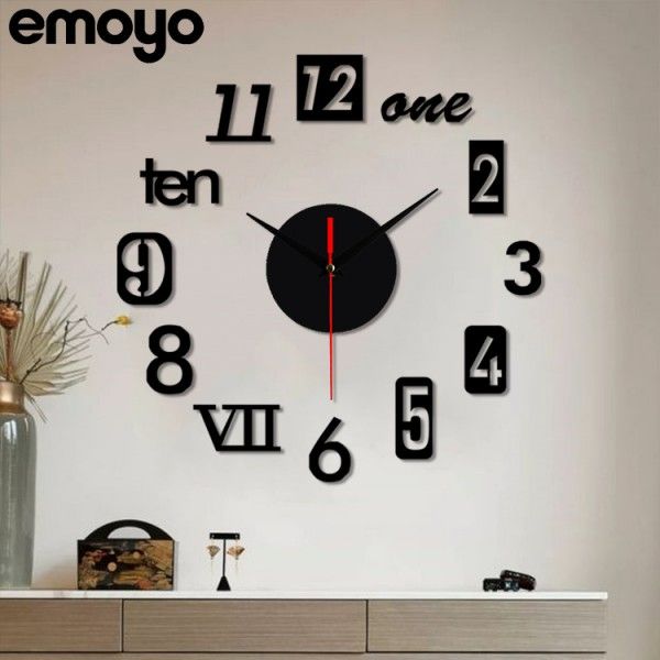 No Punch Creative Wall Clock Diy Living Room Fashion Home Art Modern Simple Clock Wall Clocks
