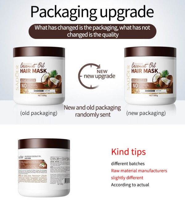 Coconut Hair Mask SADOER Improves Frizzy and Soft Large Volume Conditioner