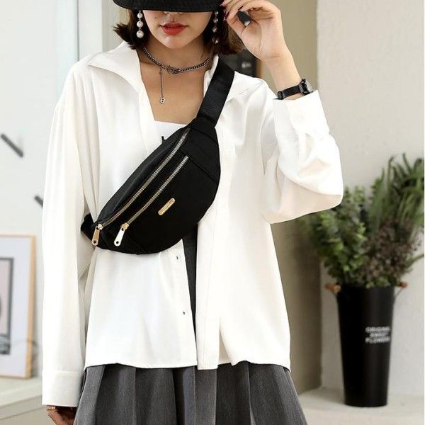 Elegant Waist Bag For Women Casual Oxford Fabric Single-Shoulder Crossbody Bag
