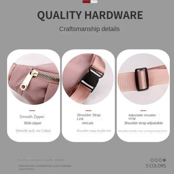 Elegant Waist Bag For Women Casual Oxford Fabric Single-Shoulder Crossbody Bag