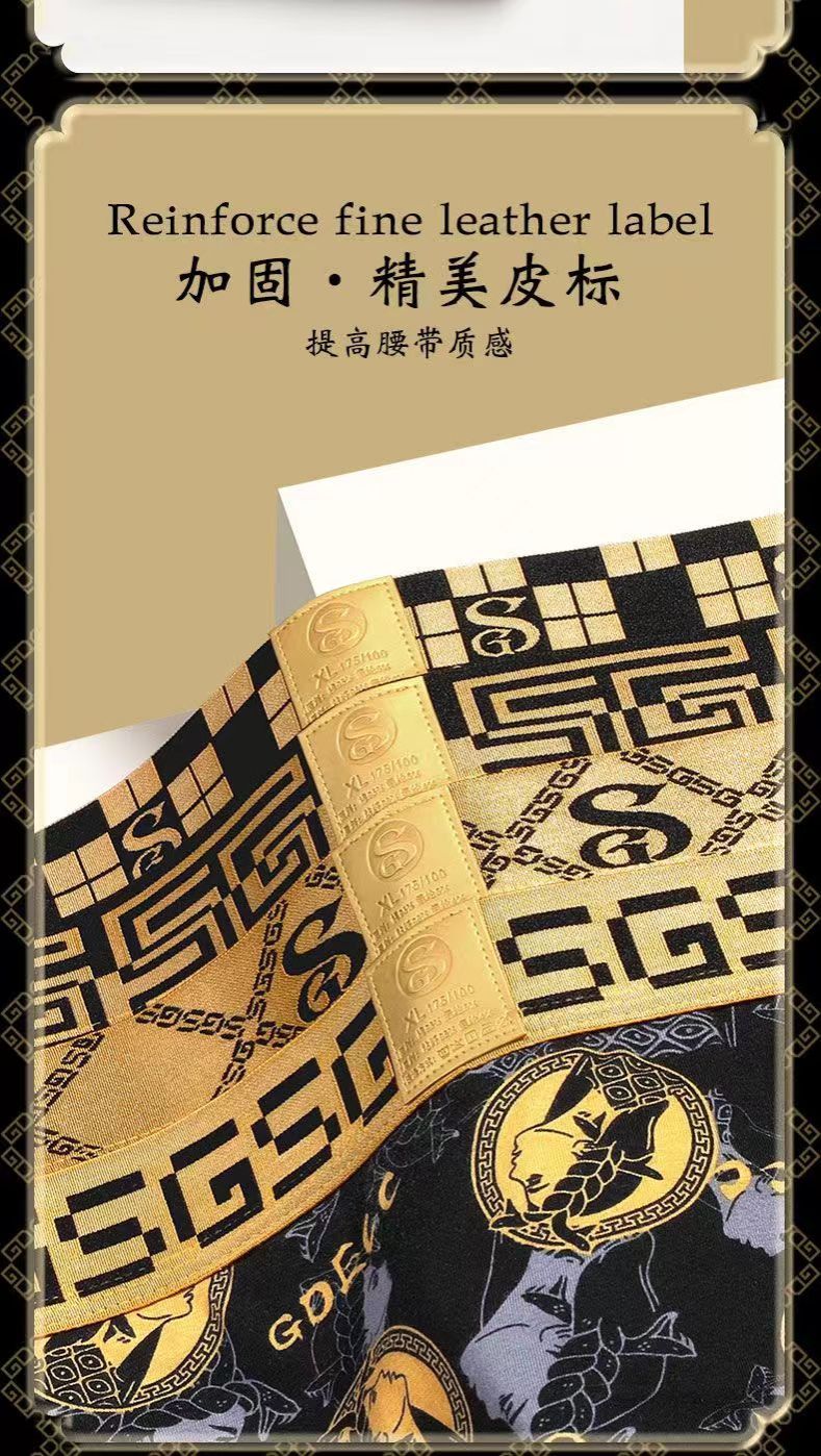 4-Piece Underwear Men Cotton Homme Brand Underpants Male boy Panties Breathbale Shorts Men clothes