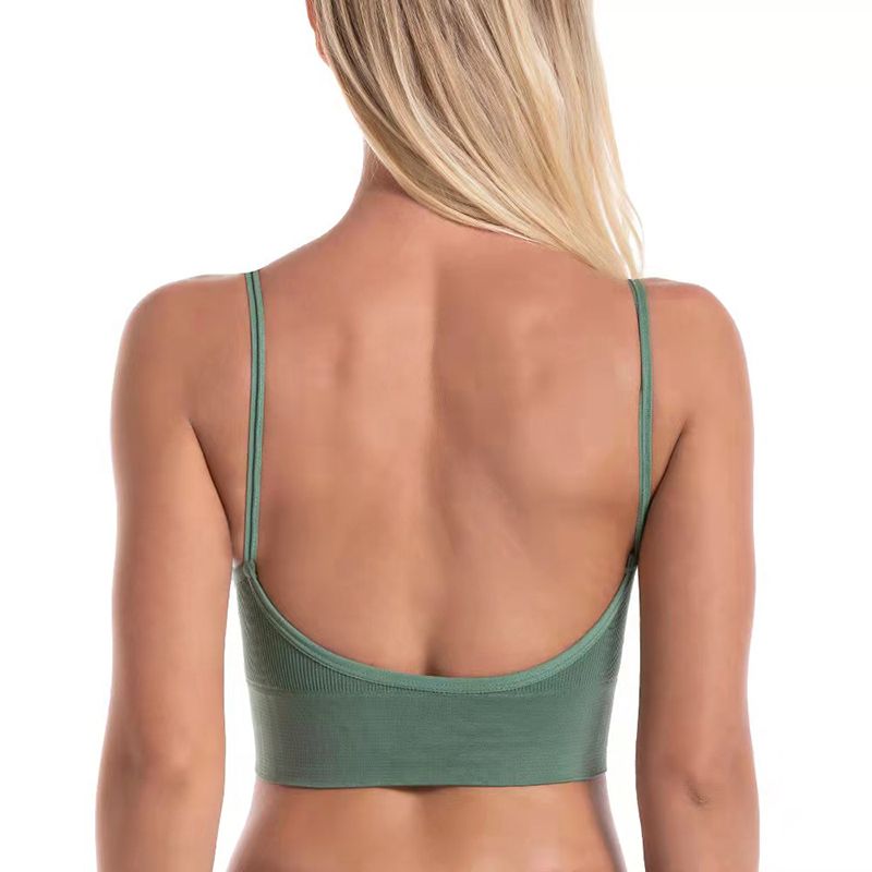 D-baby Comfortable Women Lingerie Elastic Gathering Bralette Push Up Bra Ladies Underwear Sexy Sports Bra Coffee Free size