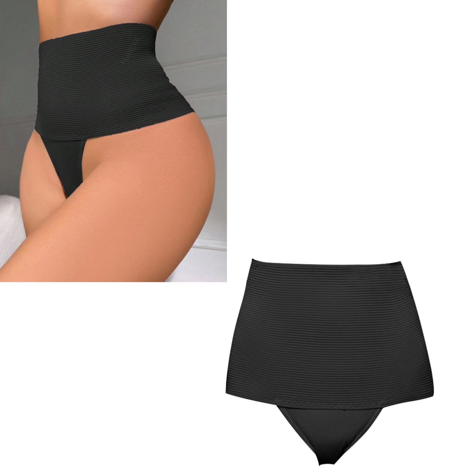 2 PCS Plus Size Panties Shapewear High Waist Tummy Control Panties Women Thong Panty Shaper Slimming Underwear Body Shaper