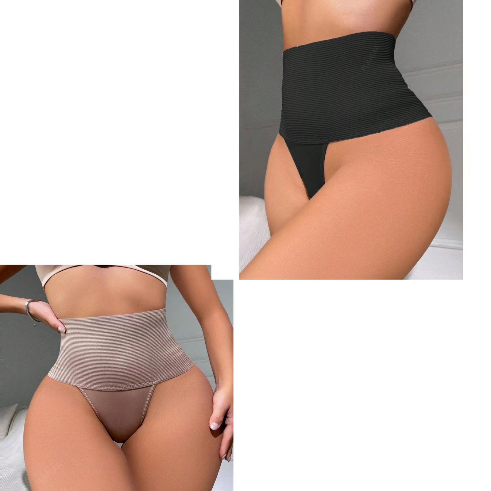 2 PCS Plus Size Panties Shapewear High Waist Tummy Control Panties Women Thong Panty Shaper Slimming Underwear Body Shaper
