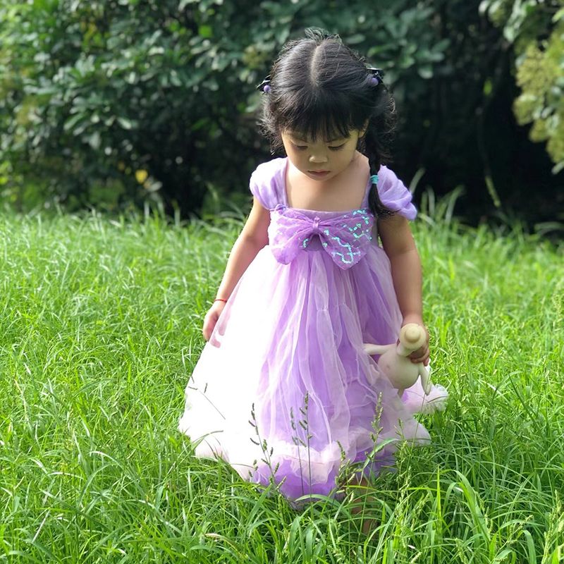 D-baby 2.5-3.5 y Baby girl dress skirt kids multilayer lace skirt girl princess dress party dress