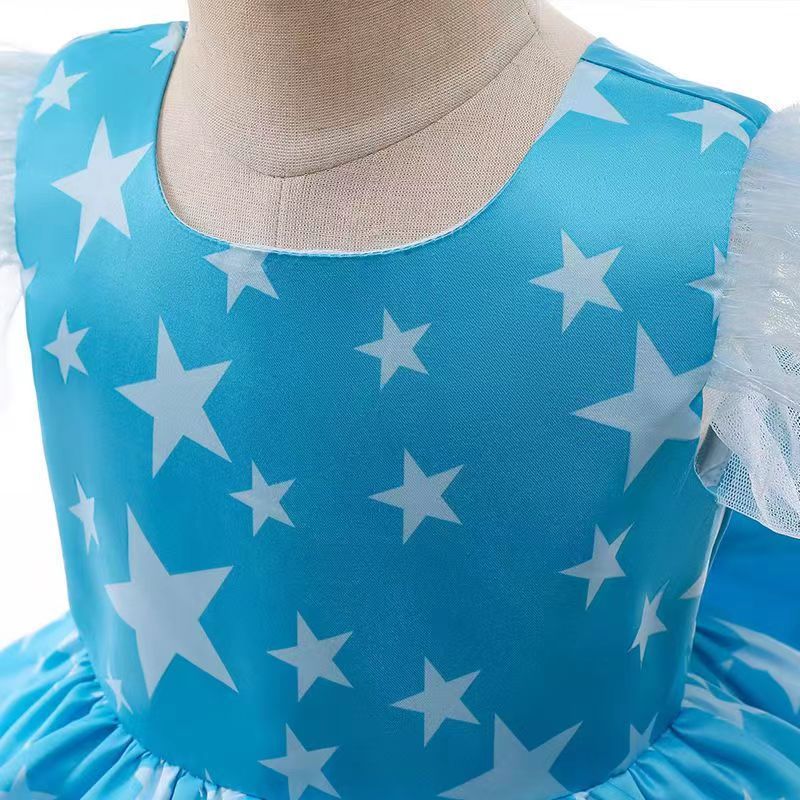 D-baby 1-5.5y Baby girl dress skirt kids multilayer lace skirt girl princess dress party dress
