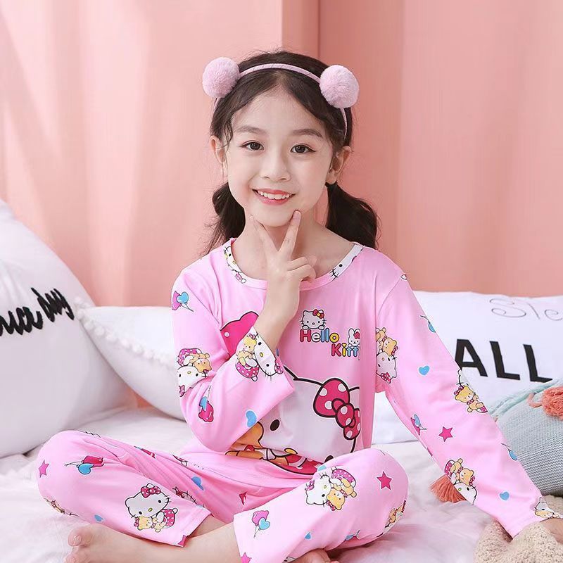 D-baby Girls or Boys,Pajamas,Home clothes,Spider-man/Superman/Minnie/Princess Print Top + Pants suit