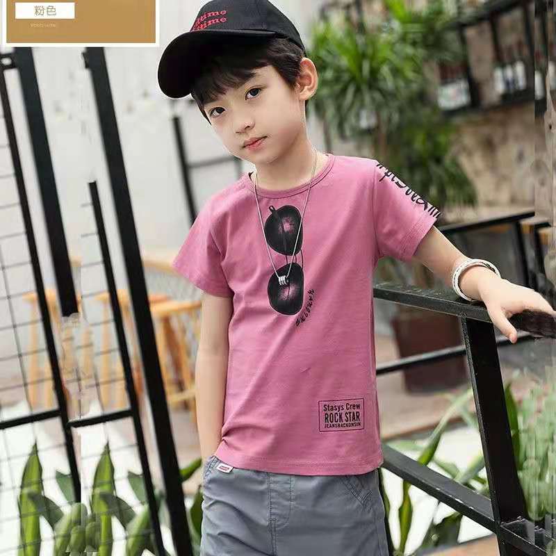 D-baby Big boy size 120-160,2-11y 2PCS Kids boys T-shirt + Pants suit casual suit