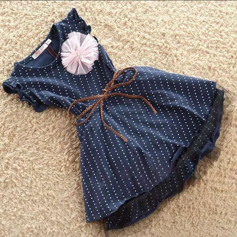D-baby 1PC Lovely Baby Kids Girl Love Print Shortsleeve Dress Girls Dress