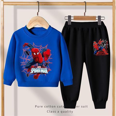 D-baby 2 Pcs 2-10Y Boys Clothes Set Cartoon Spider-Man, Paw Patrol Top and Trousers Kids autumn Wear