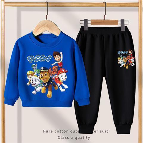D-baby 2 Pcs 2-10Y Boys Clothes Set Cartoon Spider-Man, Paw Patrol Top and Trousers Kids autumn Wear