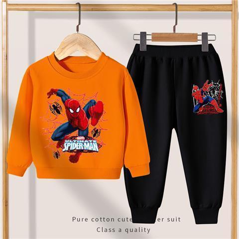 D-baby 2 Pcs 2-10Y Boys Clothes Set Cartoon Spider-Man, Paw Patrol Top and Trousers Kids autumn Wear