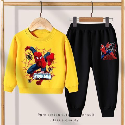 D-baby 2 Pcs 2-10Y Boys Clothes Set Cartoon Spider-Man, Paw Patrol Top and Trousers Kids autumn Wear