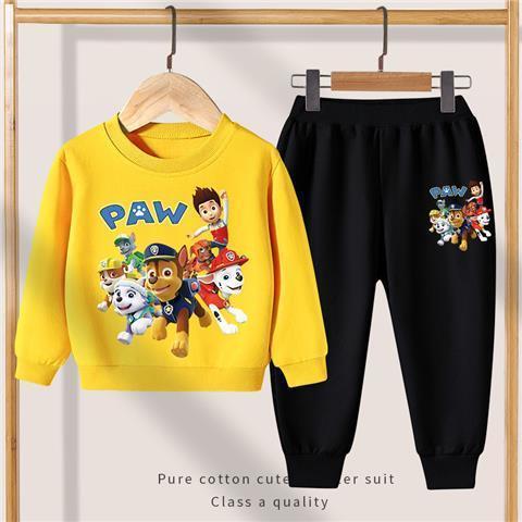 D-baby 2 Pcs 2-10Y Boys Clothes Set Cartoon Spider-Man, Paw Patrol Top and Trousers Kids autumn Wear