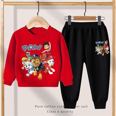 D-baby 2 Pcs 2-10Y Boys Clothes Set Cartoon Spider-Man, Paw Patrol Top and Trousers Kids autumn Wear