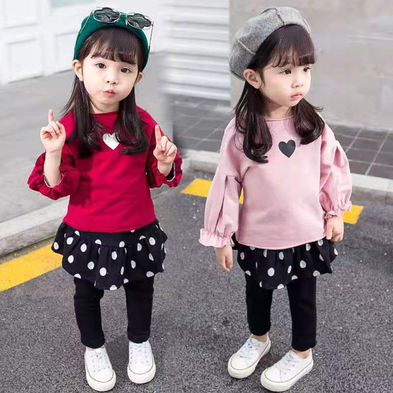 D-baby 0-4y Autumn Kids Hoodied Jacket+Pants 2 Pcs Children Sport Suits Girls Clothes Set