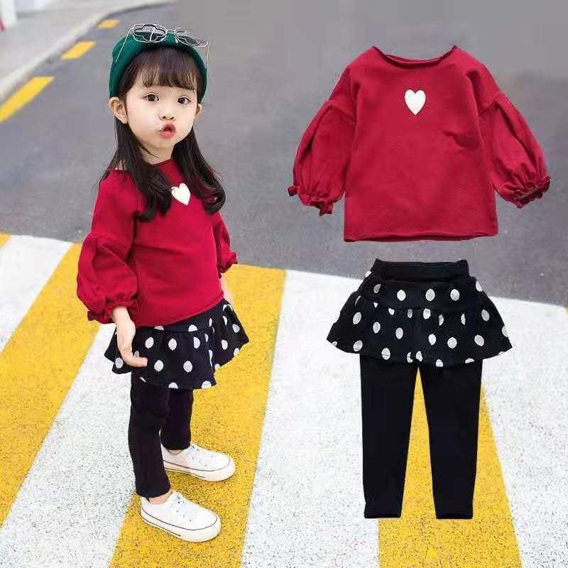 D-baby 0-4y Autumn Kids Hoodied Jacket+Pants 2 Pcs Children Sport Suits Girls Clothes Set