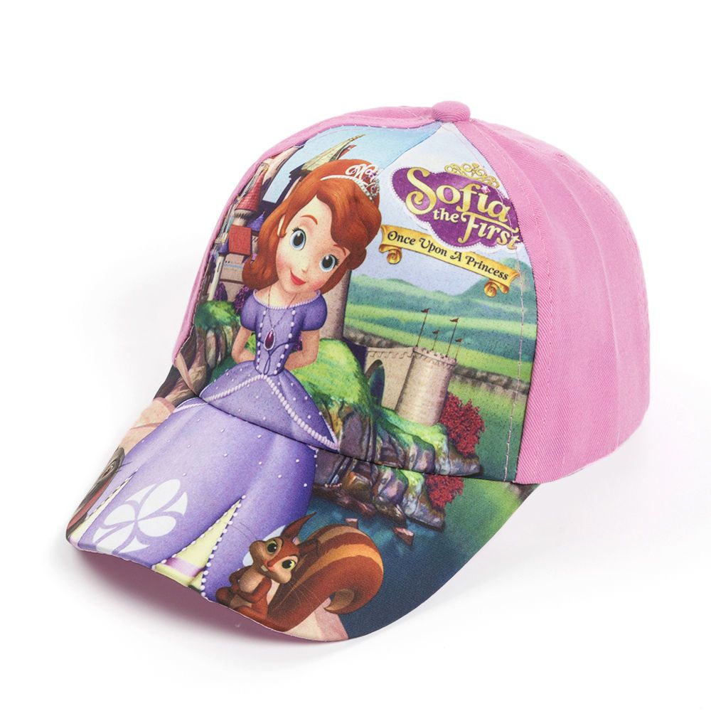 D-baby Girls Hat Cartoon Frozen Elsa Pattern Hat Baby Baseball Caps Kids Girls Hip Hop Hats