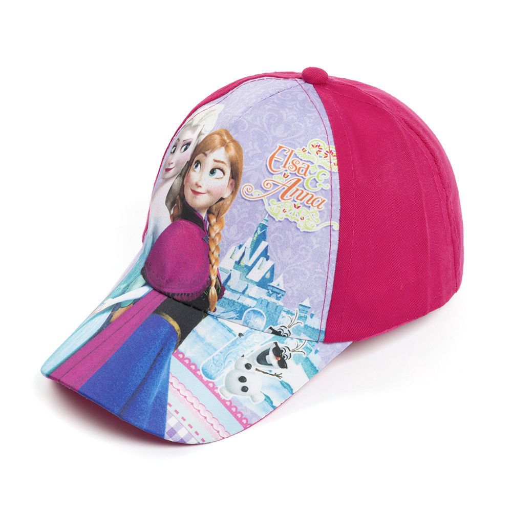 D-baby Girls Hat Cartoon Frozen Elsa Pattern Hat Baby Baseball Caps Kids Girls Hip Hop Hats