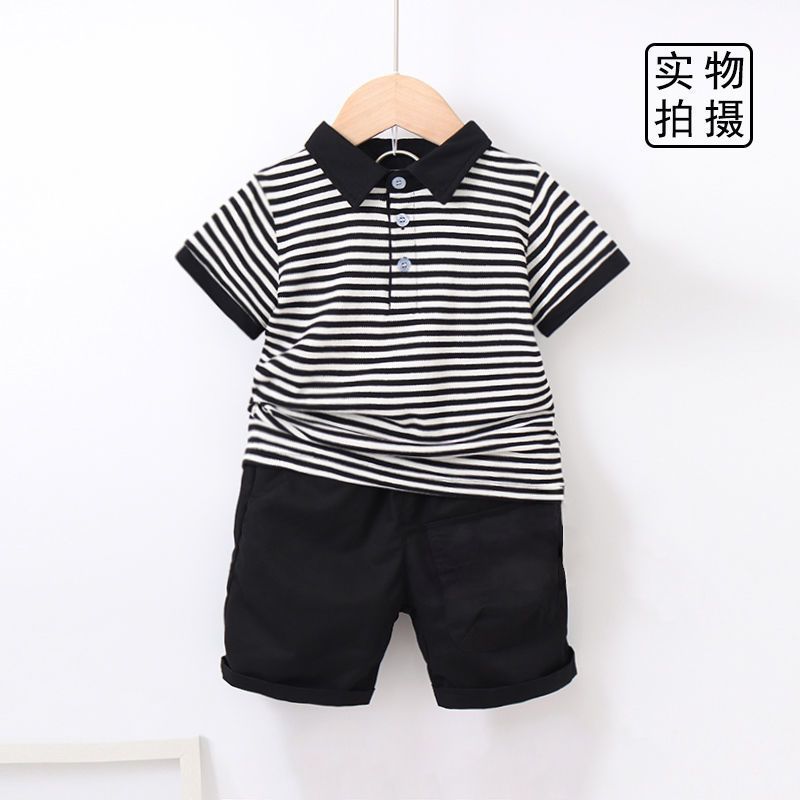 D-baby 1-6y 2PCS Hot Children Suit, Kids Cotton Top + Pants Suit Big Boy Fashion Suit