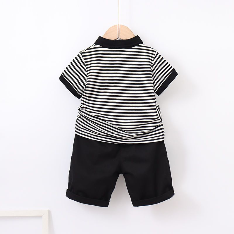 D-baby 1-6y 2PCS Hot Children Suit, Kids Cotton Top + Pants Suit Big Boy Fashion Suit