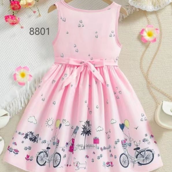 D-baby 0-5.5y Fashion Kids Clothing Girl Dress Summer Vest Princess Dresses
