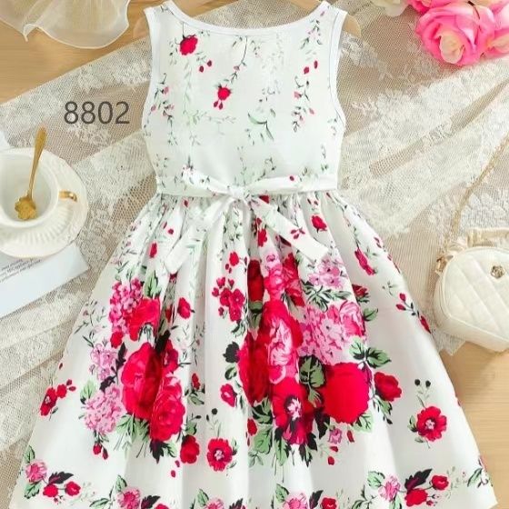 D-baby 0-5.5y Fashion Kids Clothing Girl Dress Summer Vest Princess Dresses