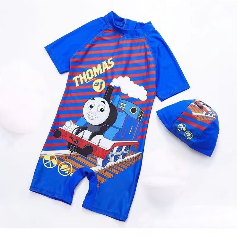 D-baby Boy Swimwear One Piece Minions Swimsuit Captain America Bathing Suit Avengers Boys Swimsuit