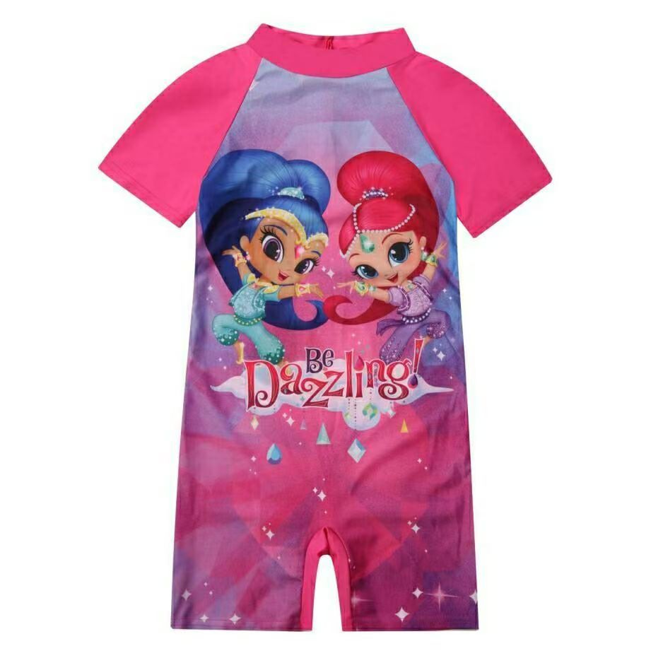 D-baby Girls Swimwear One Piece Princess Swim Clothes Girls Swimsuit