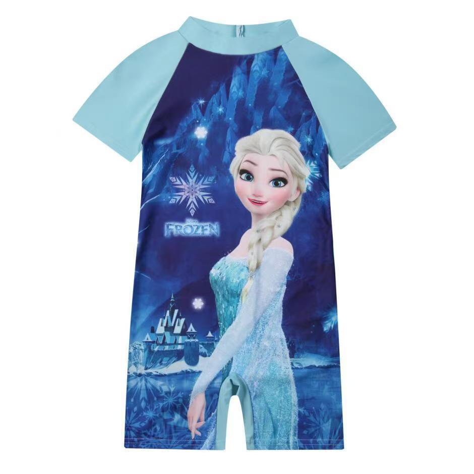 D-baby Girls Swimwear One Piece Princess Swim Clothes Girls Swimsuit