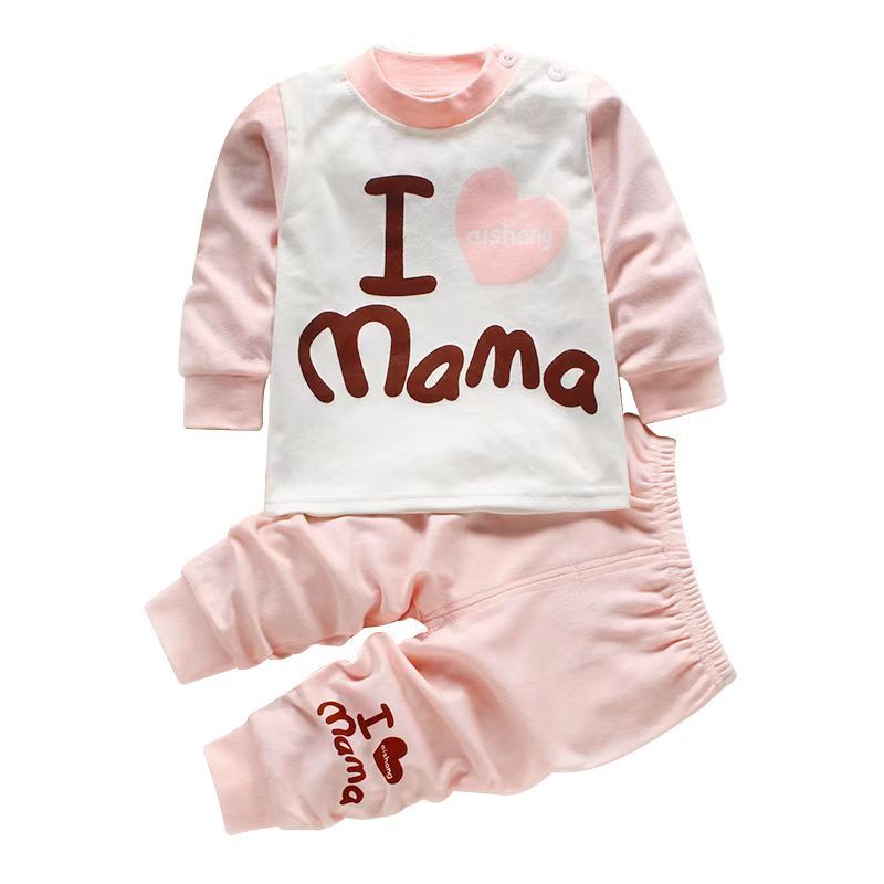 D-baby Autumn Boys Girls Clothing Pure Cotton Set Baby Outfit Top+Pants Sport Toddler Tracksuit