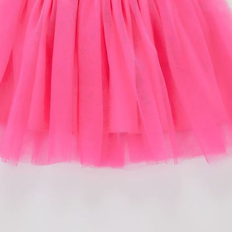D-baby Christmas dress Children's clothing baby princess dress Girls bow lace kids birthday Party dress