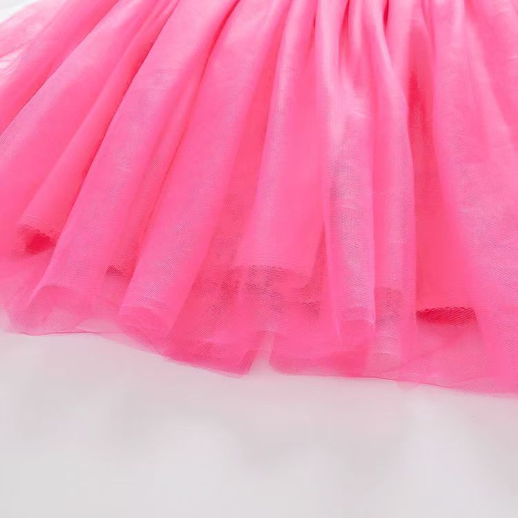 D-baby Christmas dress Children's clothing baby princess dress Girls bow lace kids birthday Party dress
